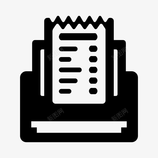 计费机收据图标svg_新图网 https://ixintu.com 收据 计费机