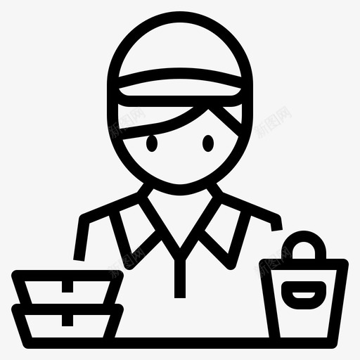 送货员化身食品图标svg_新图网 https://ixintu.com 化身 送货员 送货服务 销售 食品