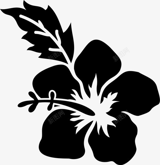 芙蓉花花园图标svg_新图网 https://ixintu.com 植物 芙蓉 花 花园