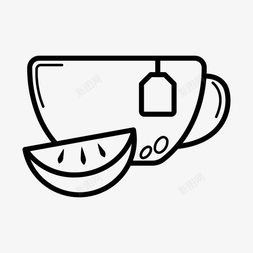茶和柠檬杯子热饮图标svg_新图网 https://ixintu.com 咖啡 杯子 热饮 茶包 茶叶收藏 茶和柠檬