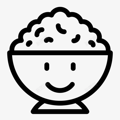 米饭亚洲菜碗图标svg_新图网 https://ixintu.com 中餐 亚洲菜 川菜偶像 碗 米饭 饭碗