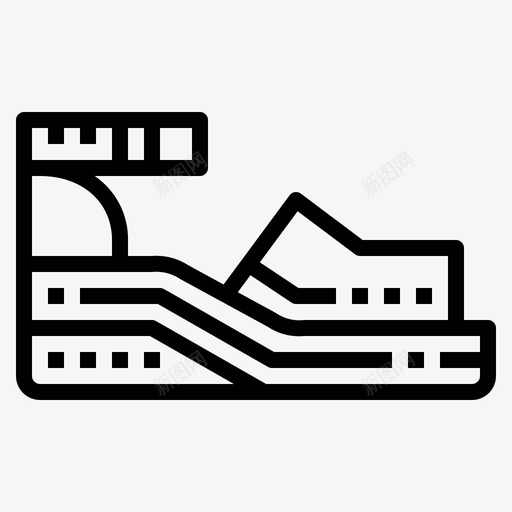 楔形优雅女性化图标svg_新图网 https://ixintu.com 优雅 女性化 楔形 鞋子 鞋类