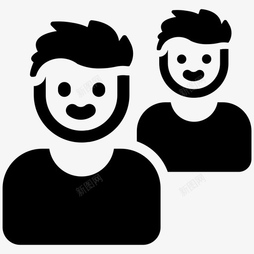朋友群组用户图标svg_新图网 https://ixintu.com 朋友 用户 社交媒体 群组