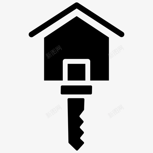 安全的家保护安全图标svg_新图网 https://ixintu.com 保护 安全 安全的家 房地产黑填充 智能家居