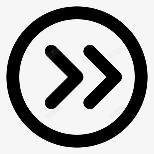 双右箭头方向图标svg_新图网 https://ixintu.com 双右 方向 箭头