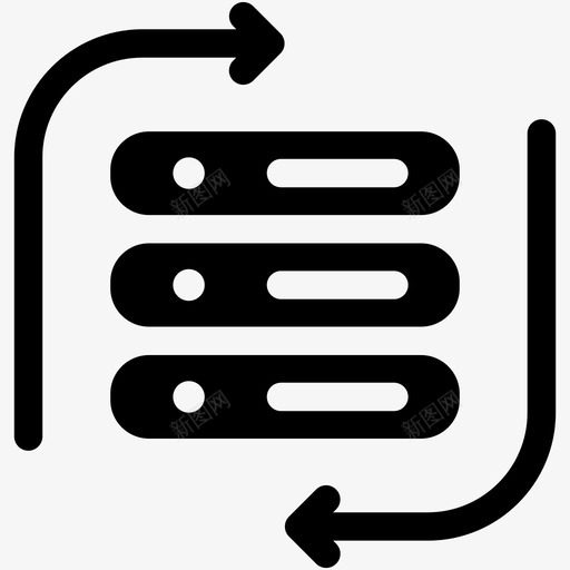 转换同步数据同步服务器数据加载图标svg_新图网 https://ixintu.com 加载 同步 数据 服务器 转换
