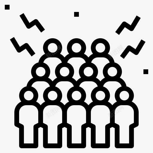 拥挤人口过剩人多图标svg_新图网 https://ixintu.com 人口过剩 人多 拥挤