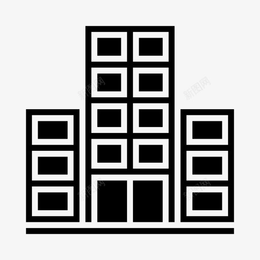 建筑商业房地产图标svg_新图网 https://ixintu.com 办公室 商业 建筑 房地产