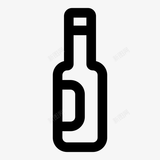 啤酒瓶酒饮料图标svg_新图网 https://ixintu.com 啤酒瓶 啤酒节 啤酒黑线 酒 饮料