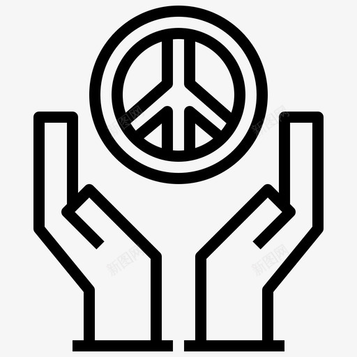 和平关怀慈善图标svg_新图网 https://ixintu.com 关怀 和平 团结 大纲 慈善 环境 社会