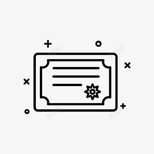 文凭成绩奖励图标svg_新图网 https://ixintu.com 奖励 成绩 文凭 日常 活动 解锁 认证