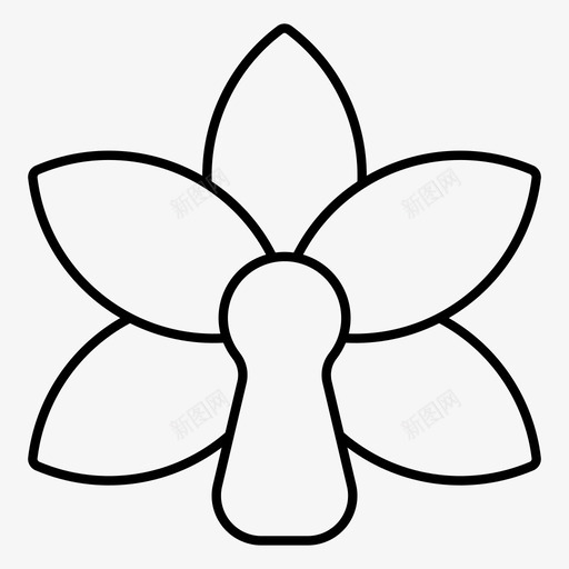 兰花花绿图标svg_新图网 https://ixintu.com 兰花