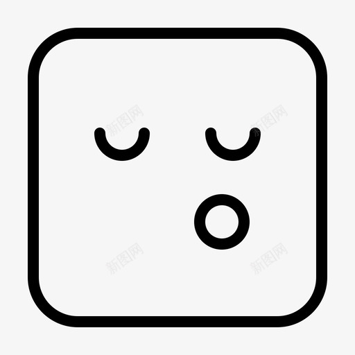 表情符号睡觉打哈欠图标svg_新图网 https://ixintu.com 打哈欠 睡觉 符号 表情