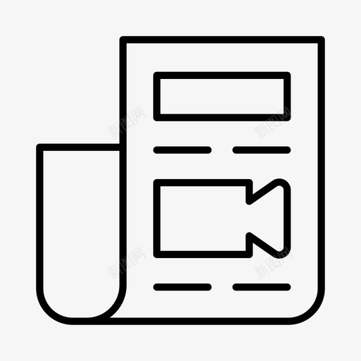 报纸新闻记者图标svg_新图网 https://ixintu.com 媒体 报纸 新闻 新闻稿 记者