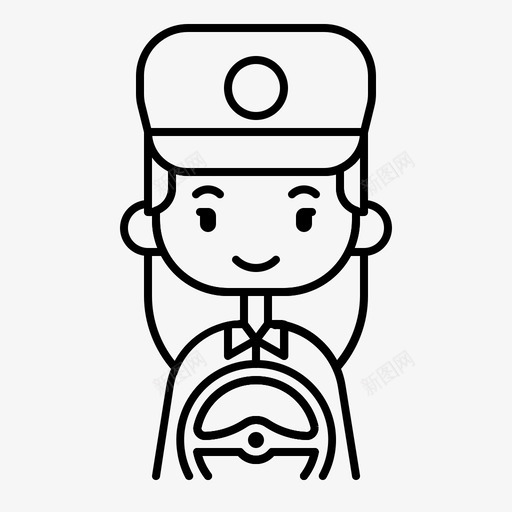 司机化身女孩图标svg_新图网 https://ixintu.com 化身 司机 多样性 女人 女孩 线性 职业 艺术