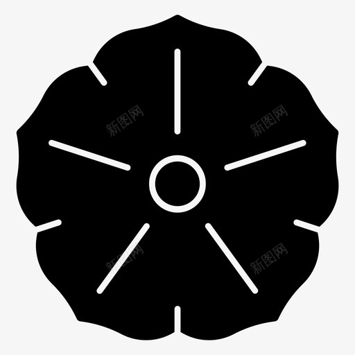 矮牵牛花花绿图标svg_新图网 https://ixintu.com 牵牛花
