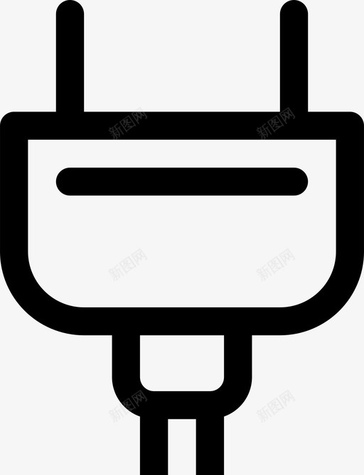 电源插头电缆设备图标svg_新图网 https://ixintu.com mighticon设备介质 媒体 电源插头 电缆 设备
