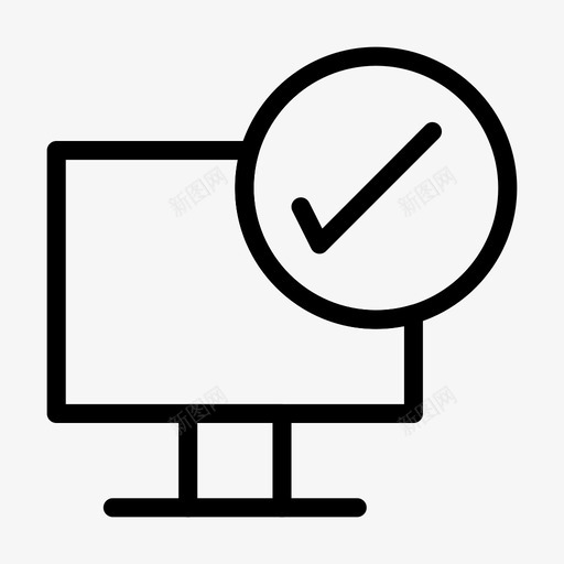 计算机支票台式机图标svg_新图网 https://ixintu.com 台式机 常规 支票 电子设备 监视器 线路 计算机 设备