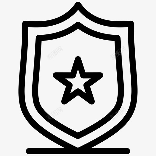 警徽执法法律图标svg_新图网 https://ixintu.com 军队 执法 法律 粗体 线条 警徽