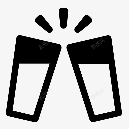 干杯啤酒庆祝图标svg_新图网 https://ixintu.com 啤酒 干杯 庆祝 聚会 随意玩乐 饮料