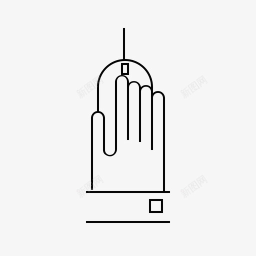 鼠标点击电脑手图标svg_新图网 https://ixintu.com 互联网 图标 点击 电脑 硬件 鼠标
