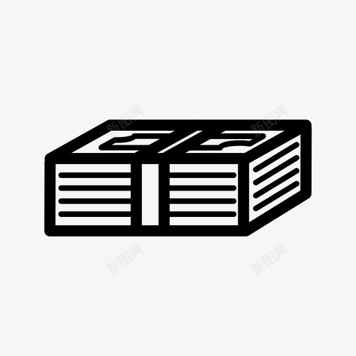 一包钞票现金美分图标svg_新图网 https://ixintu.com 一包 债务 现金 美分 货币 钞票
