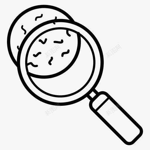 细菌感染医疗线图标svg_新图网 https://ixintu.com 医疗 图标 感染 线图 细菌