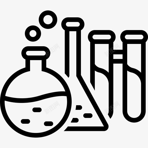 实验室烧杯化学家图标svg_新图网 https://ixintu.com 化学家 实验室 烧杯 病理学 试管