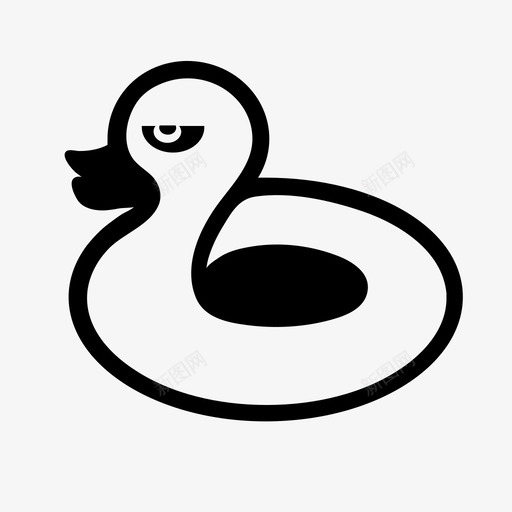 漂浮物鸭子漂浮物救生圈图标svg_新图网 https://ixintu.com 救生圈 橡胶 游泳 漂浮物 玩具 鸭子