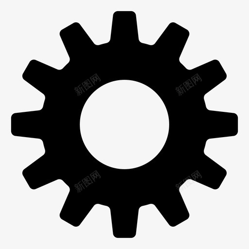 设置齿轮菜单图标svg_新图网 https://ixintu.com 菜单 设置 软件 首选项 齿轮
