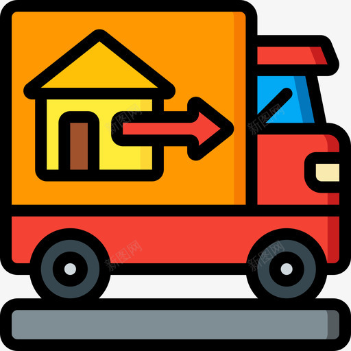移动卡车46系列线性颜色图标svg_新图网 https://ixintu.com 卡车 移动 系列 线性 颜色