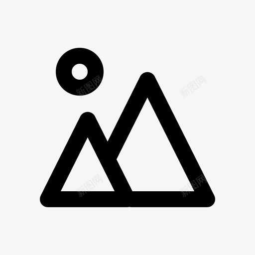 景观度假山脉图标svg_新图网 https://ixintu.com 交通 山脉 度假 旅游 旅行包 景观