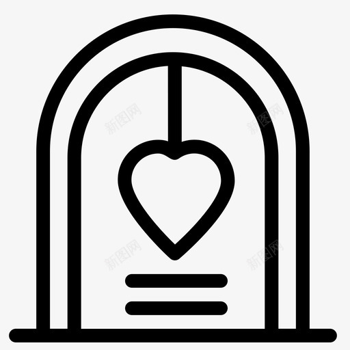 拱门庆典爱情图标svg_新图网 https://ixintu.com 婚姻 婚礼 庆典 拱门 爱情