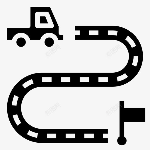 行驶路线公路小路图标svg_新图网 https://ixintu.com 公路 地图 城市 字形 小路 行驶 路线 道路