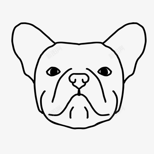 法国斗牛犬akc动物图标svg_新图网 https://ixintu.com akc 动物 法国斗牛犬 犬类