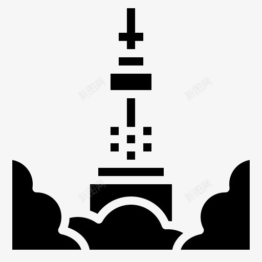 首尔韩国地标图标svg_新图网 https://ixintu.com 地标 塔台 旅游 韩国 首尔