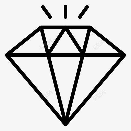 钻石珠宝礼物图标svg_新图网 https://ixintu.com 假日 珠宝 礼物 钻石