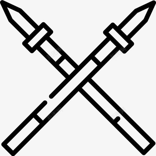 Spears三个线性Viking中的一个图标svg_新图网 https://ixintu.com Spears Viking 一个 三个 中的 线性