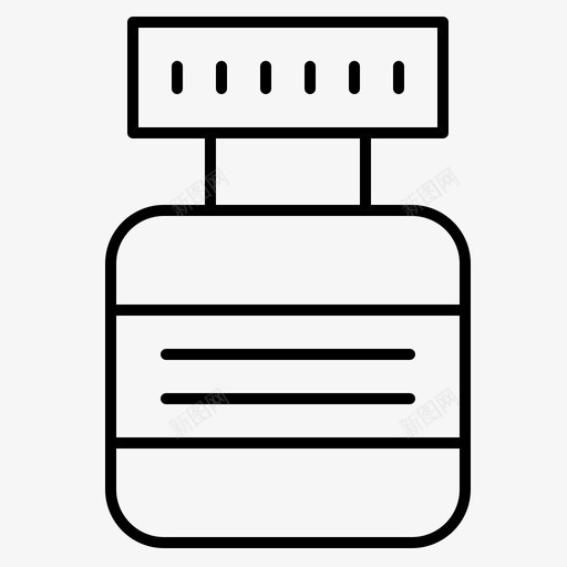医疗瓶子医疗保健图标svg_新图网 https://ixintu.com 医疗 医疗保健 医药 瓶子 细线