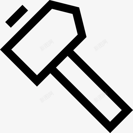 锤子砌砖工施工图标svg_新图网 https://ixintu.com 修理 工具 改进 施工 砌砖 砖工 锤子