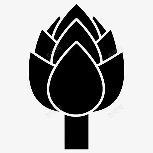 朝鲜蓟绿色健康图标svg_新图网 https://ixintu.com 健康 图标 字形 朝鲜 绿色 营养 蔬菜