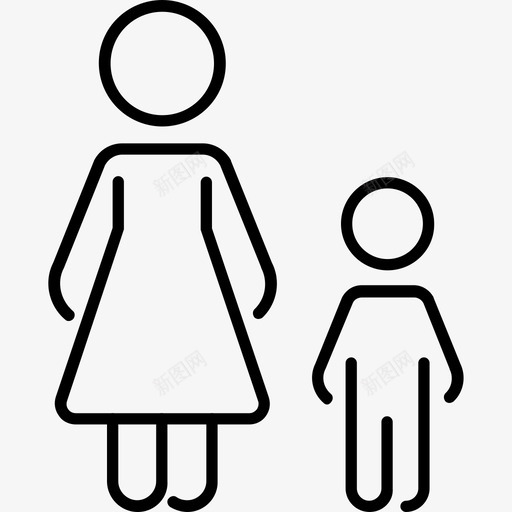 家庭儿童日图标svg_新图网 https://ixintu.com 儿童 妇女 家庭 母亲 母亲节