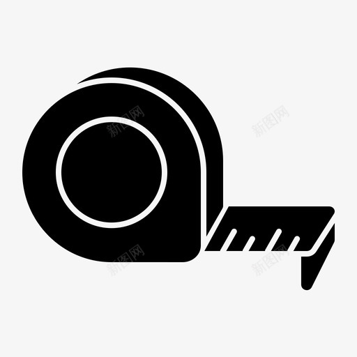 卷尺设备量具图标svg_新图网 https://ixintu.com 卷尺 固体 工具 工程 直尺 设备 量具