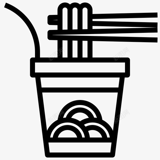 方便面碗干粮图标svg_新图网 https://ixintu.com 干粮 提纲 方便面 背包