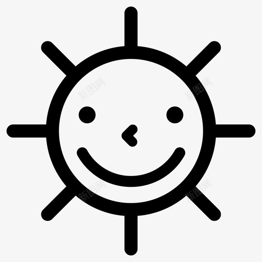 阳光微笑夏天图标svg_新图网 https://ixintu.com 夏天 天气 微笑 阳光