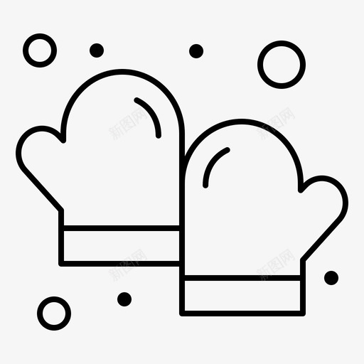 烘焙烹饪手套图标svg_新图网 https://ixintu.com 手套 烘焙 烹饪