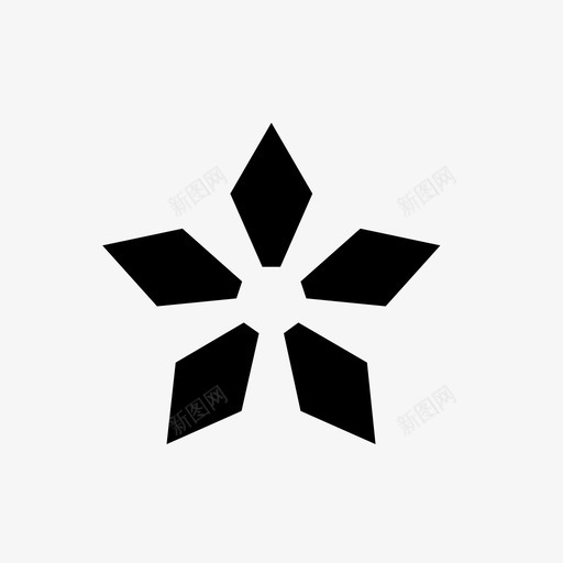 星星五光图标svg_新图网 https://ixintu.com 星星 花瓣 闪耀