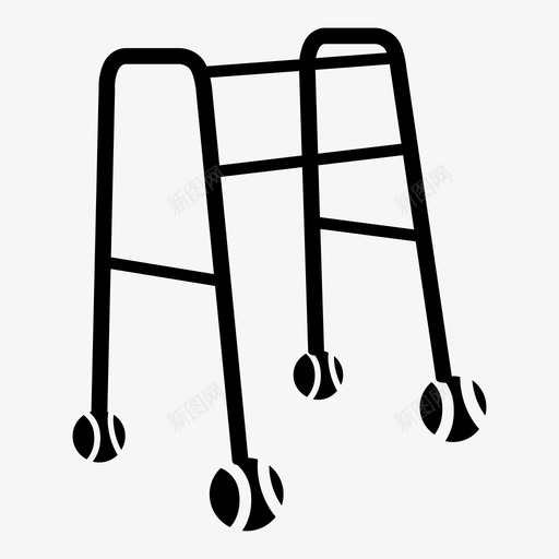 带网球的助行器老龄化助行器图标svg_新图网 https://ixintu.com 助行 网球 老龄化