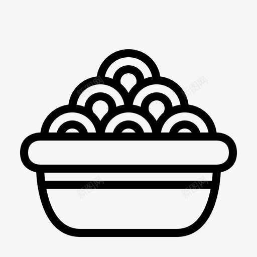 面条食物餐图标svg_新图网 https://ixintu.com 快餐 意大利 点心 面条 食物