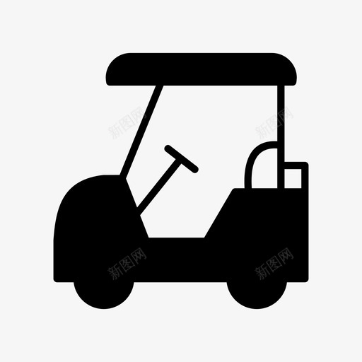 高尔夫球车推轮廓图标svg_新图网 https://ixintu.com 轮廓 运输 高尔夫球